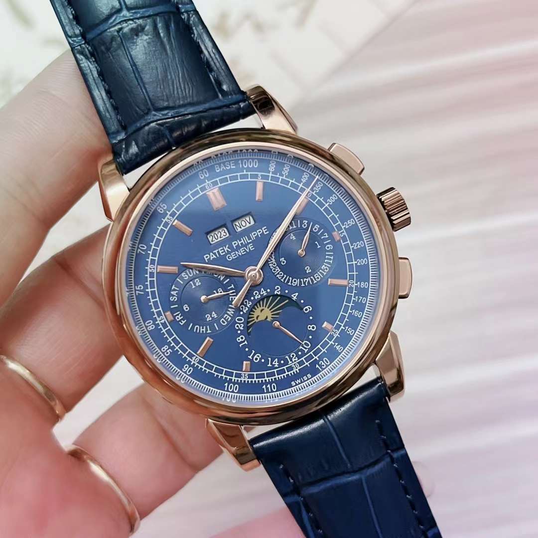 Patek Philippe Perpetual Calendar Chronograph “Chin” dial blue