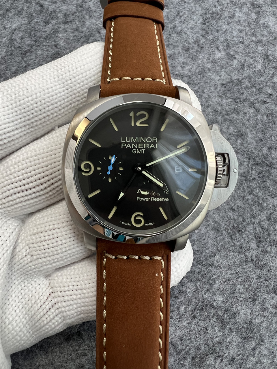 Panerai Luminor 1950 3 Days GMT Power Reserve Automatic Men’s Watch PAM01321  brown wire