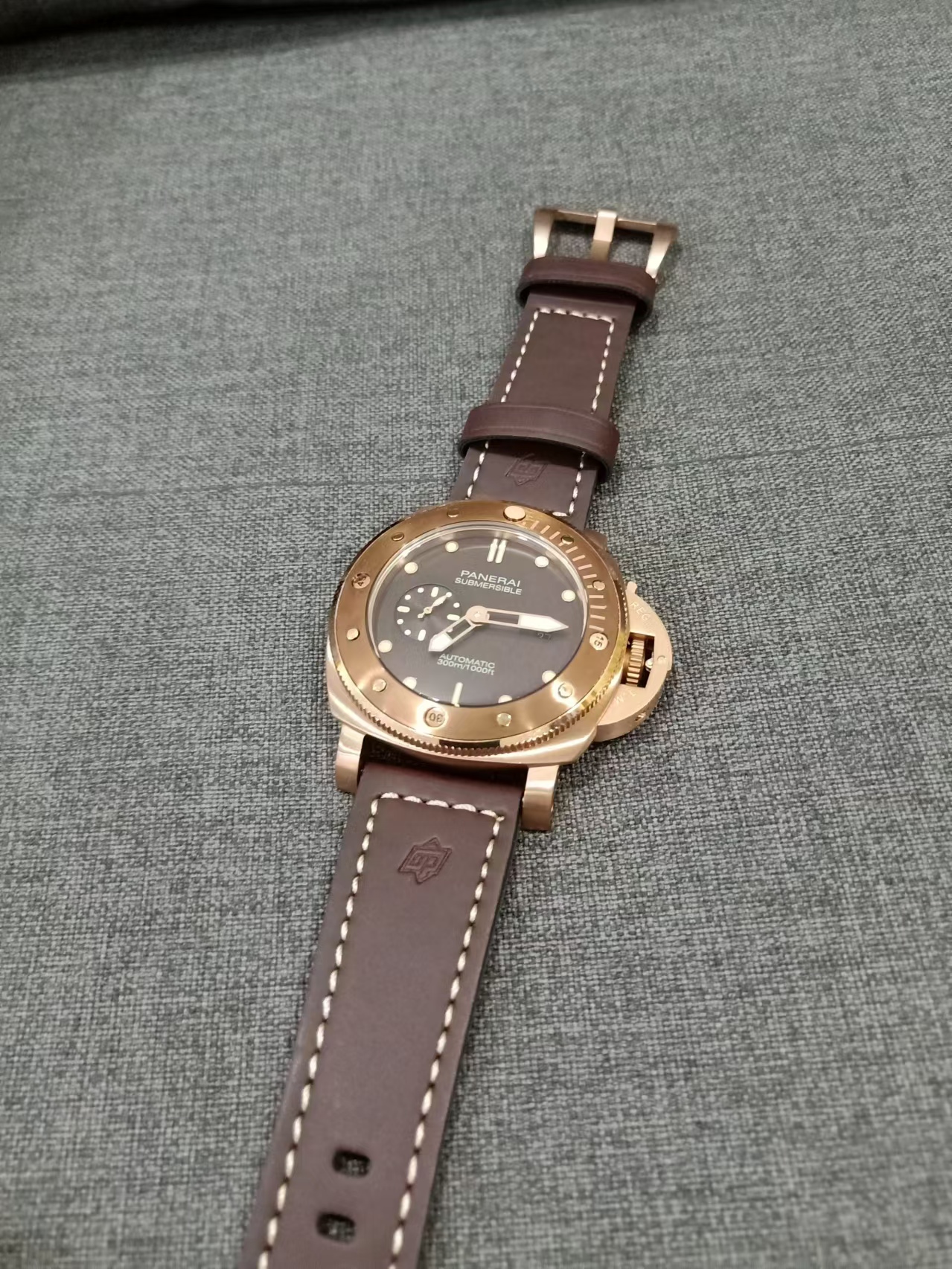 Panerai Submersible Bronzo Watch, 47mm Brown Dial, PAM00968