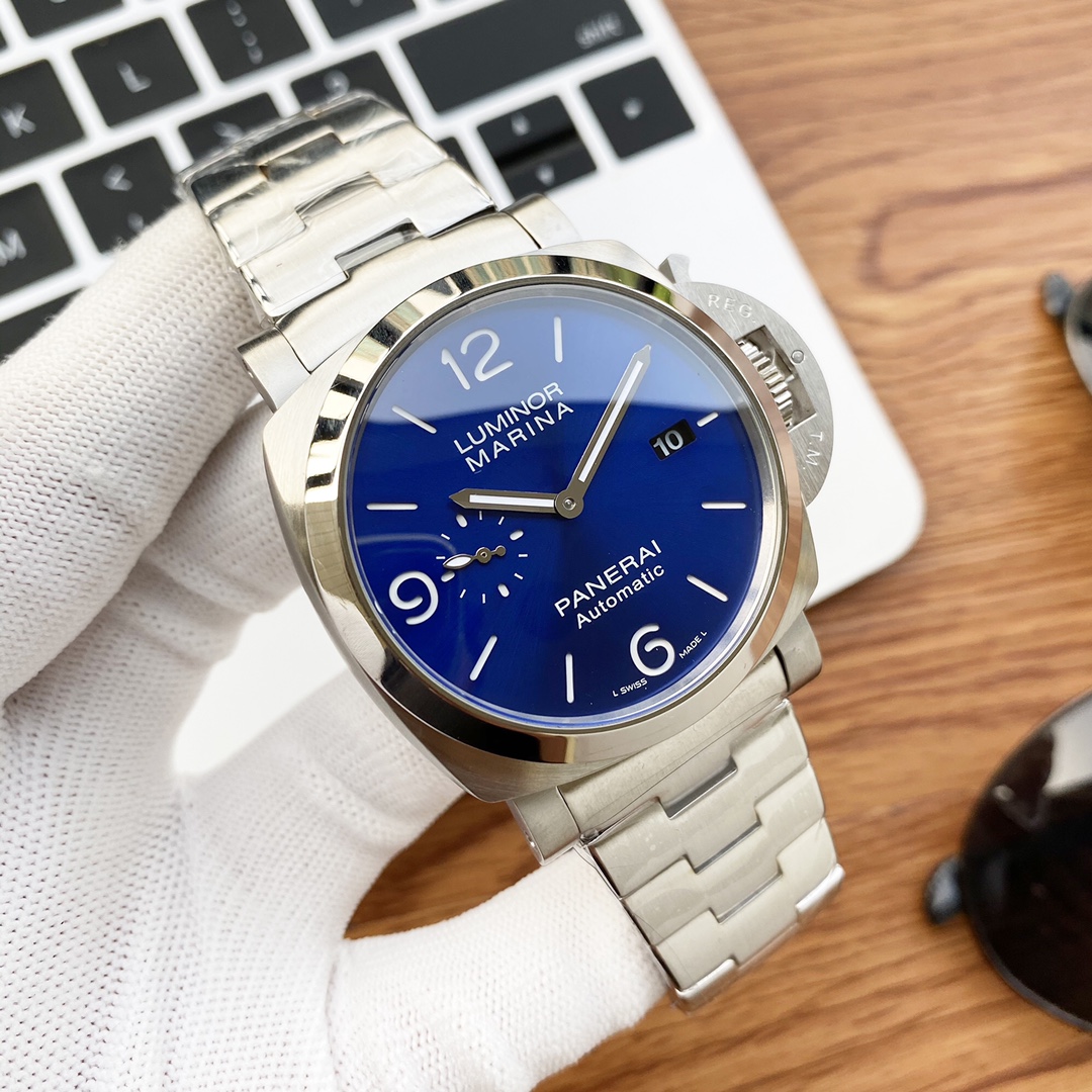 Panerai Luminor Marina Automatic PAM01058 44mm Blue Arabic Steel Automatic Mens Watch 2019