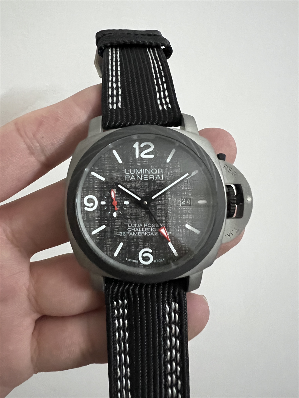 Panerai Luminor GMT Luna Rossa Black Automatic Watch PAM01036 PAM1036 B+P