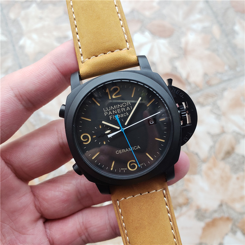 Panerai Luminor Men’s Black Watch with Leather Strap – PAM00580