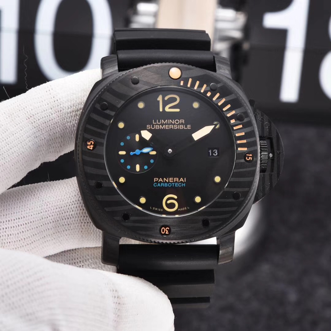Panerai Luminor Submersible 1950 PAM00616 Carbotech 47mm Black Dial Box & Papers