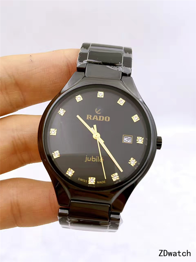 Rado Jubile Quartz Swiss Made Ceramic Case Men’s Wrist Watch DIAL BLACK