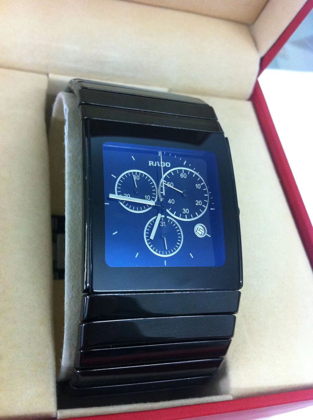 Rado ceramica chronograph black dial men’s watch r21714182