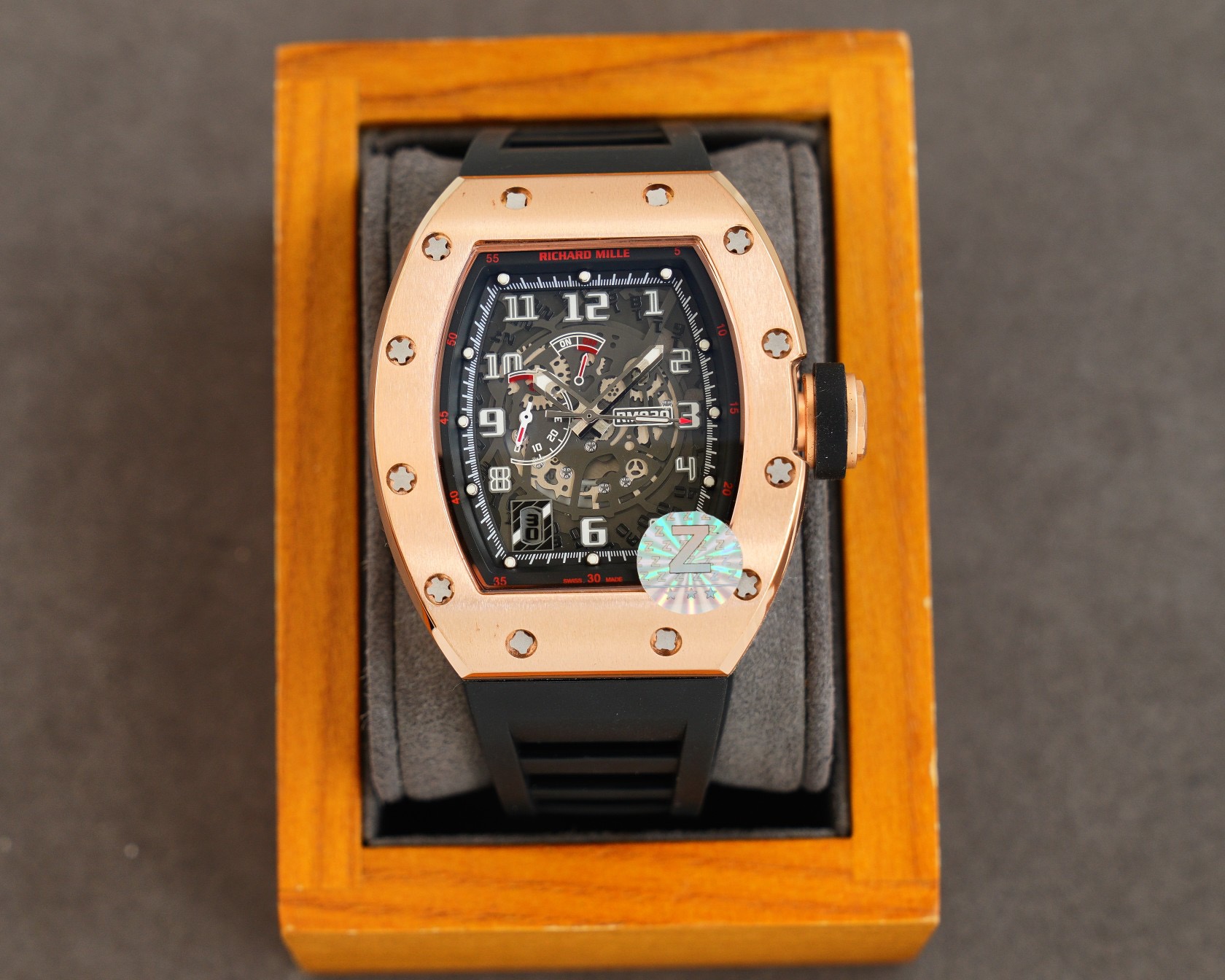 Richard Mille RM030 Titanium Skeletonized Automatic Declutchab  rose gold case