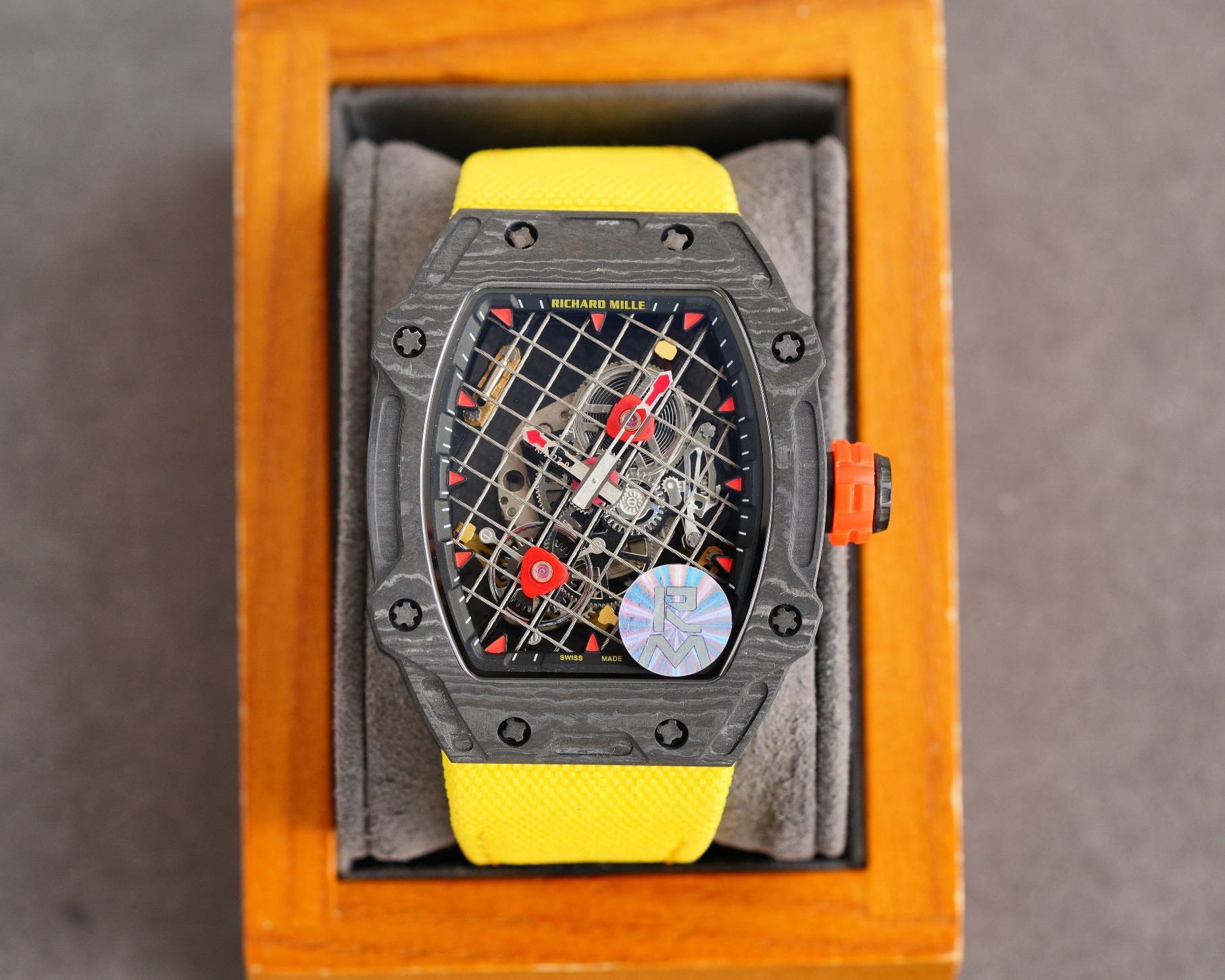 Richard Mille RM27-04 Tourbillon “Rafael Nadal strap white  yellow wire