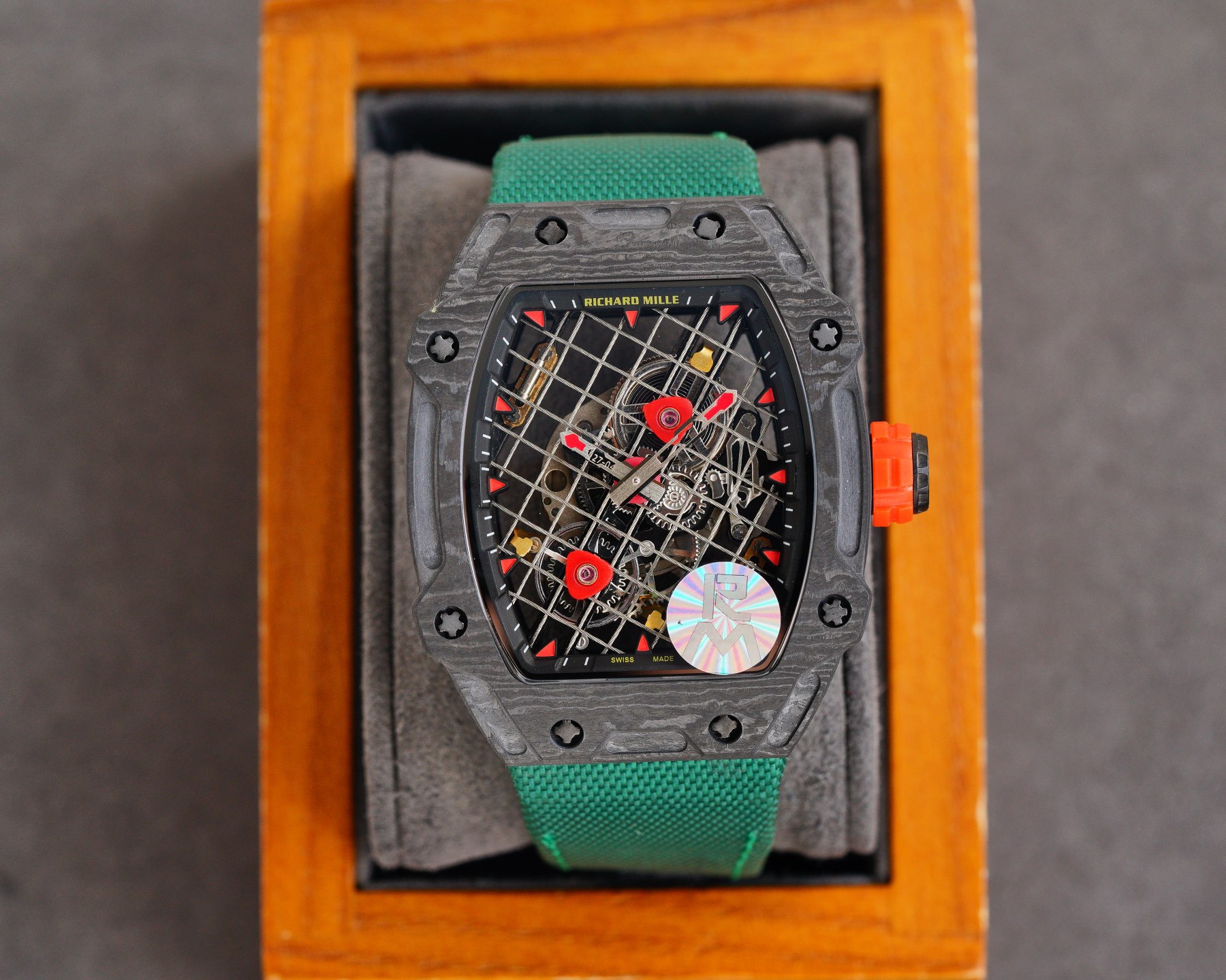 Richard Mille RM27-04 Tourbillon “Rafael Nadal strap white green strap