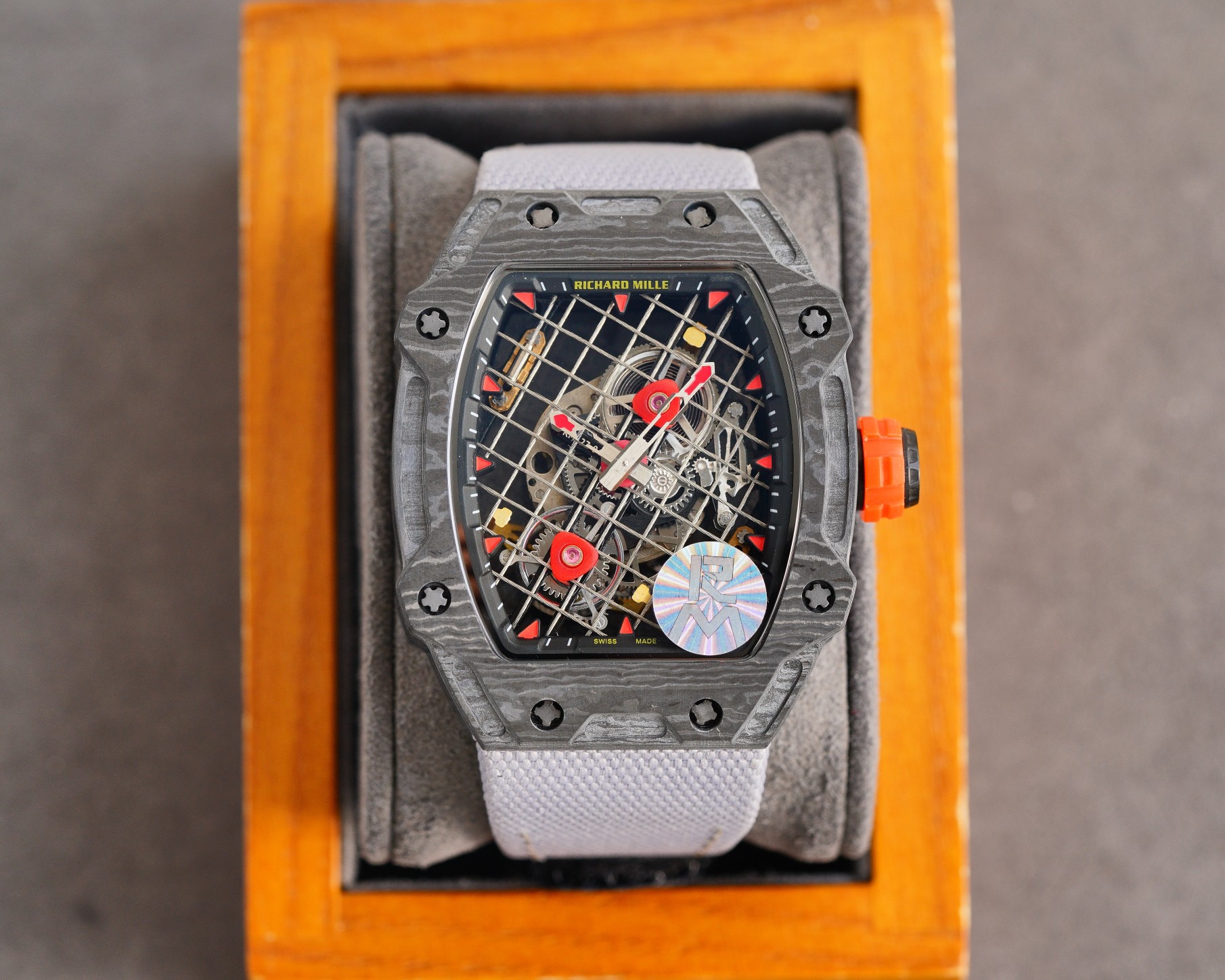 Richard Mille RM27-04 Tourbillon “Rafael Nadal strap white gray strap