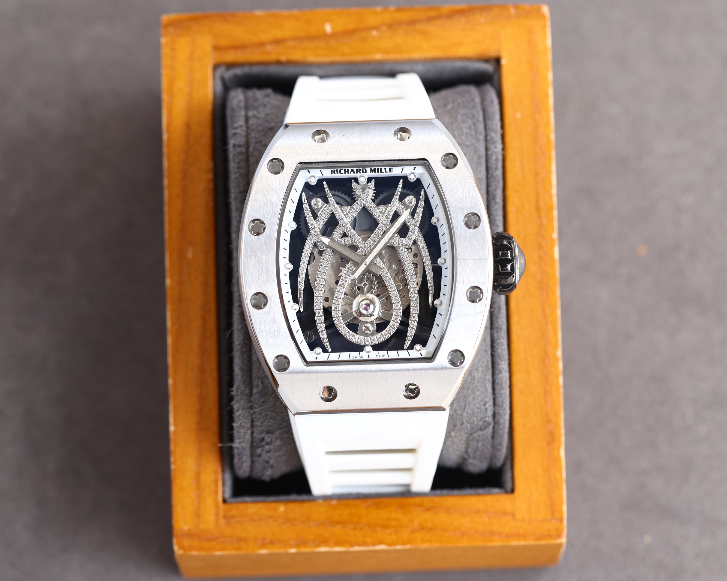 Richard Mille RM 19-01 Manual Winding Tourbillon Spider  white wire