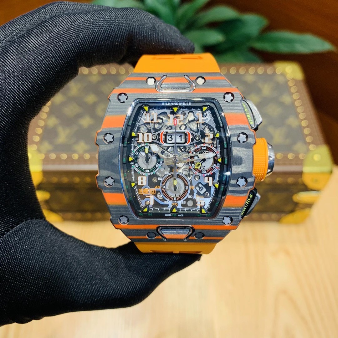 Richard Mille Automatic Flyback Chronograph RM 11-03 McLaren Watch orange strap