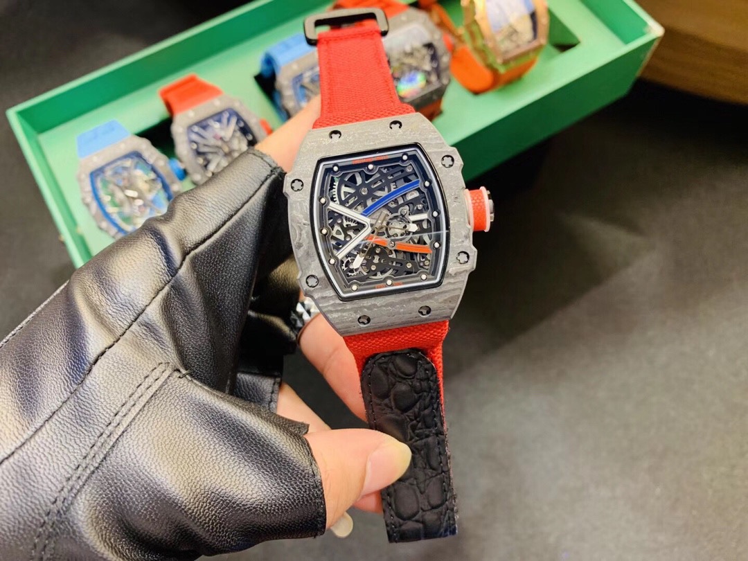 Richard Mille 67-02 Automatic Sebastian Ogier Black/Blue -red black strap