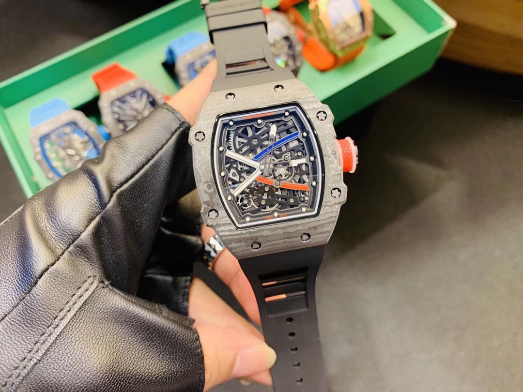 Richard Mille 67-02 Automatic Sebastian Ogier Black/Blue – black strap