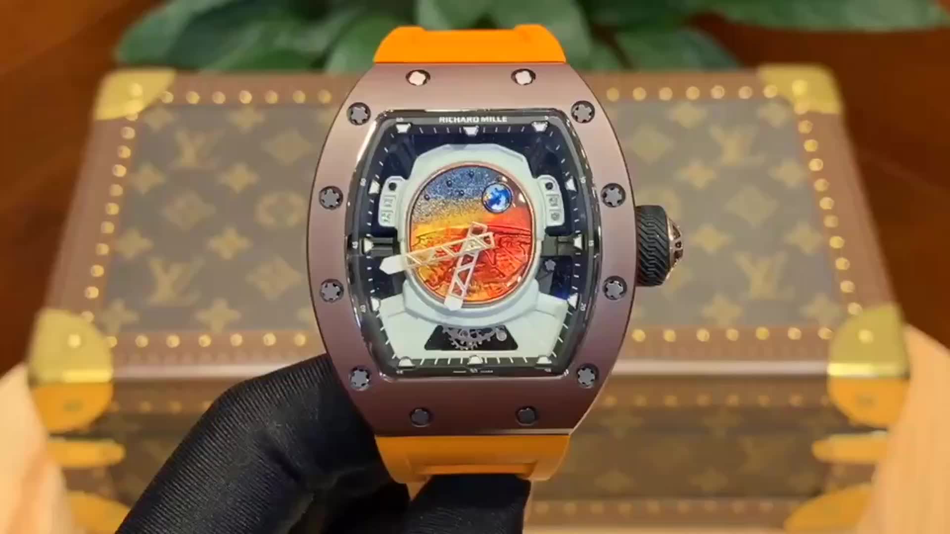 Richard Mille RM 52-05 ‘Pharrell Williams’ Brown Cermet orange strap