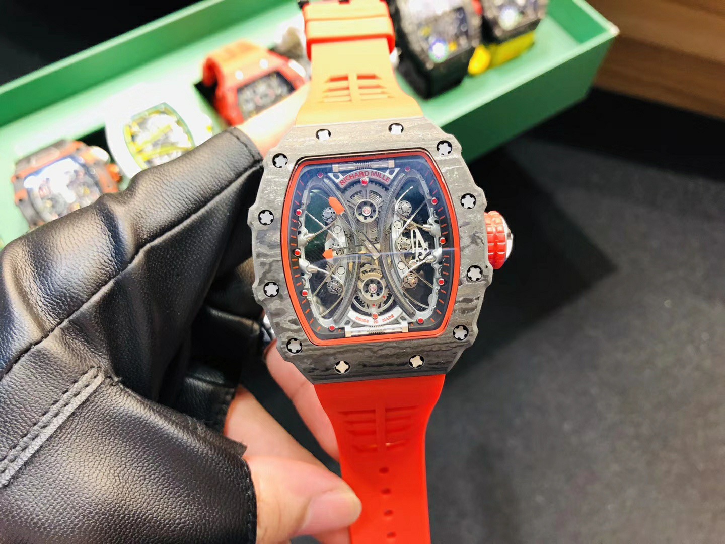 Richard Mille RM 53-01 RM Carbon Fiber Red Straps Watch