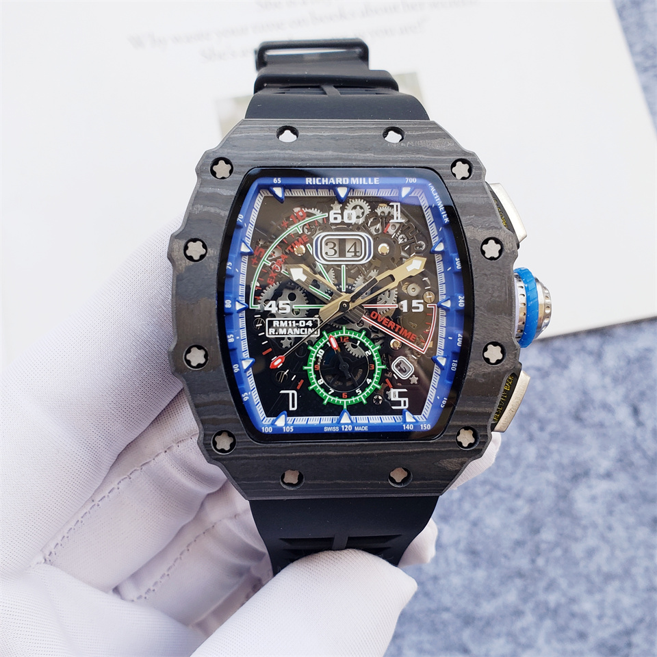Richard Mille Automatic Winding Flyback Chronograph Roberto black strap