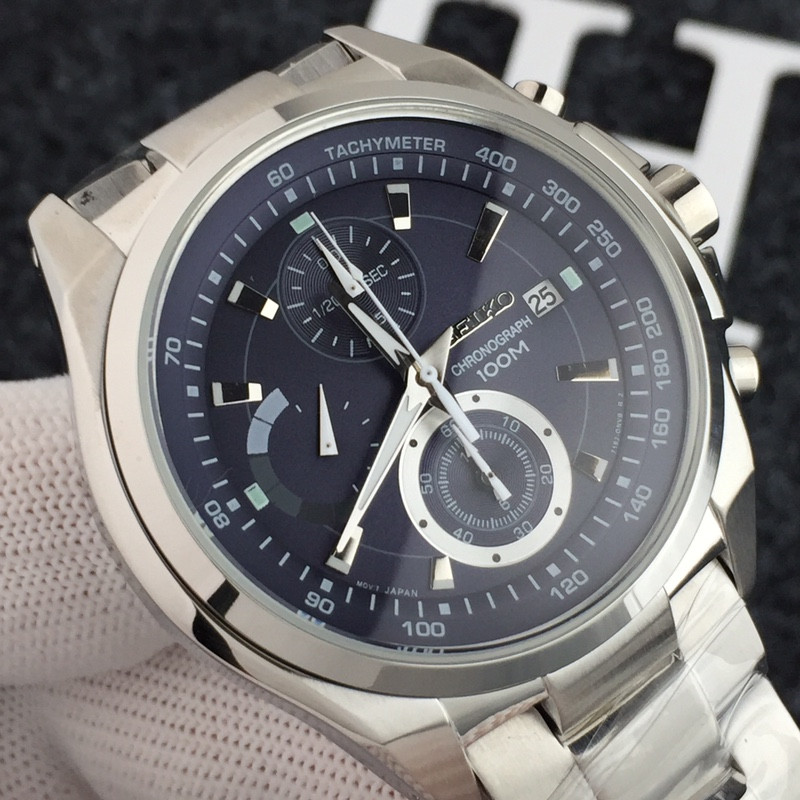 Seiko Sports Chronograph Tachymeter blue Dail Men’s