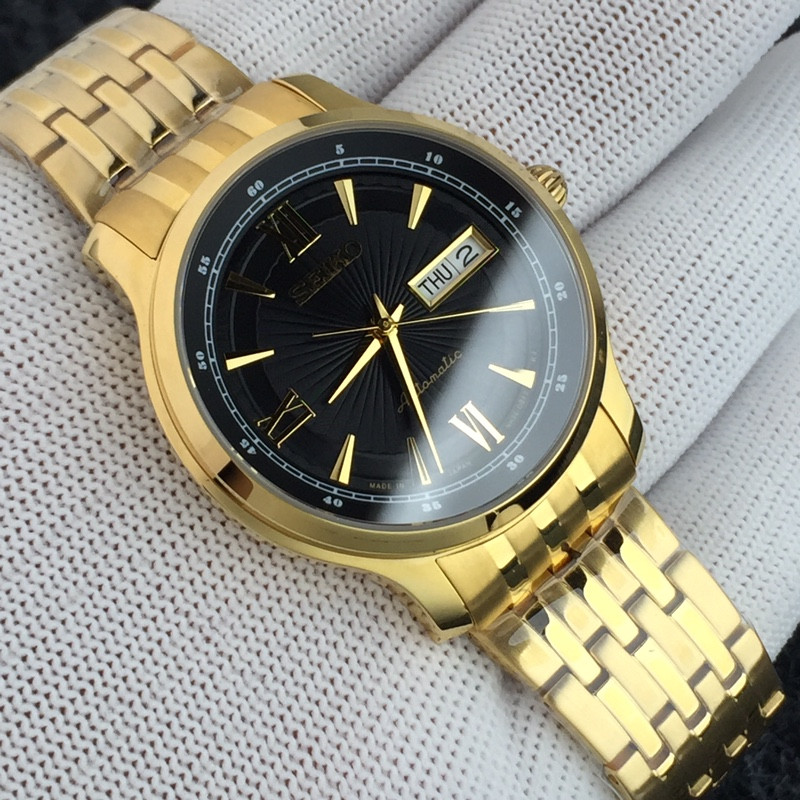 Seiko Men’s Gold Tone Stainless Steel Automatic SNKK86K1