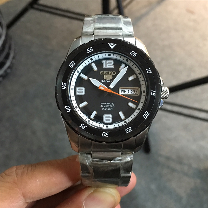 Seiko 5 Sports Automatic Black Dial Men’s Watch SNZB23J1