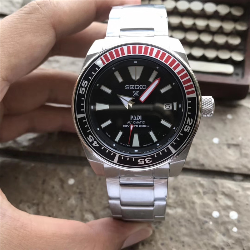 SEIKO PROSPEX DIVER’S WATCH SAMURAI 7S35-00D0 Analog Stainless Steel From Japan