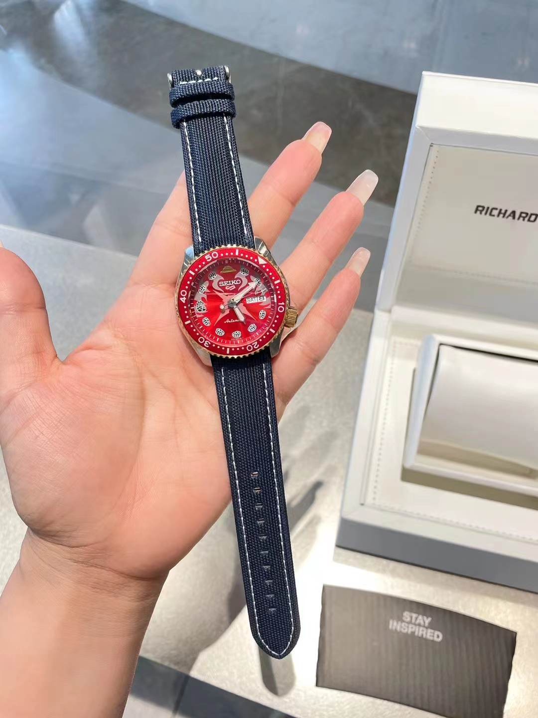 Seiko 5 Sports X ONE PIECE “Monkey D. Luffy” Automatic blue strap