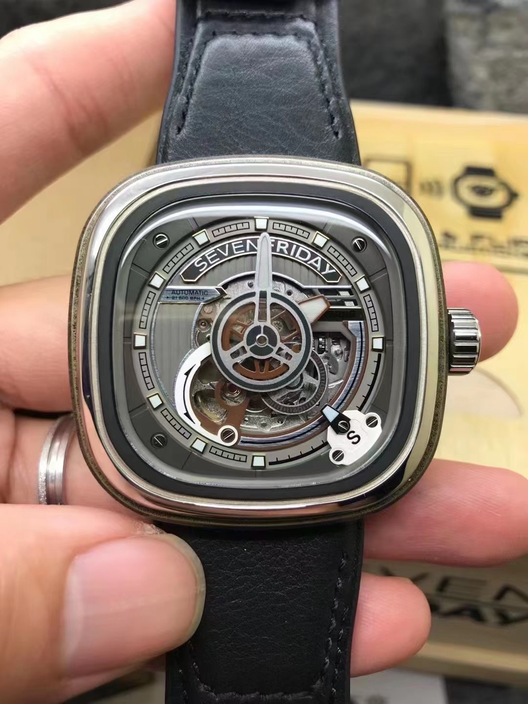 Sevenfriday P-Series Skeleton Diamond Automatic Watch