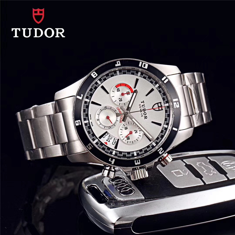 TUDOR Grand Tour Chrono 20350 Date Silver Dial