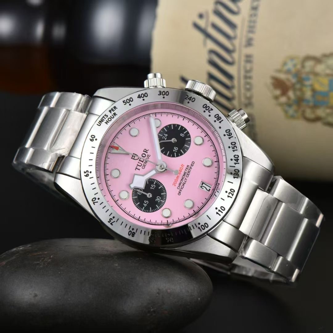 TUDOR Black Bay Chrono 79360N Stainless Stee pink dial