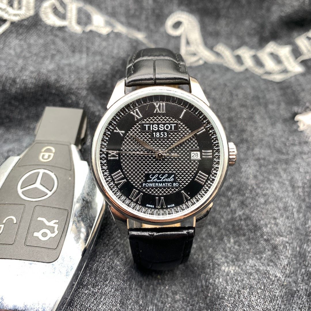 TISSOT Le Locle Powermatic 80 BLK Dial LTHR