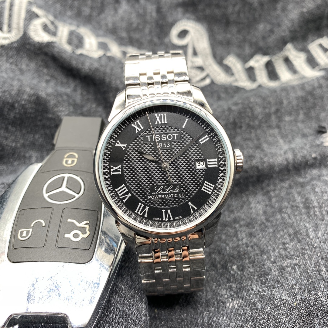 Tissot Le Locle Powermatic 80 – Windsor Clock & Watch dial black