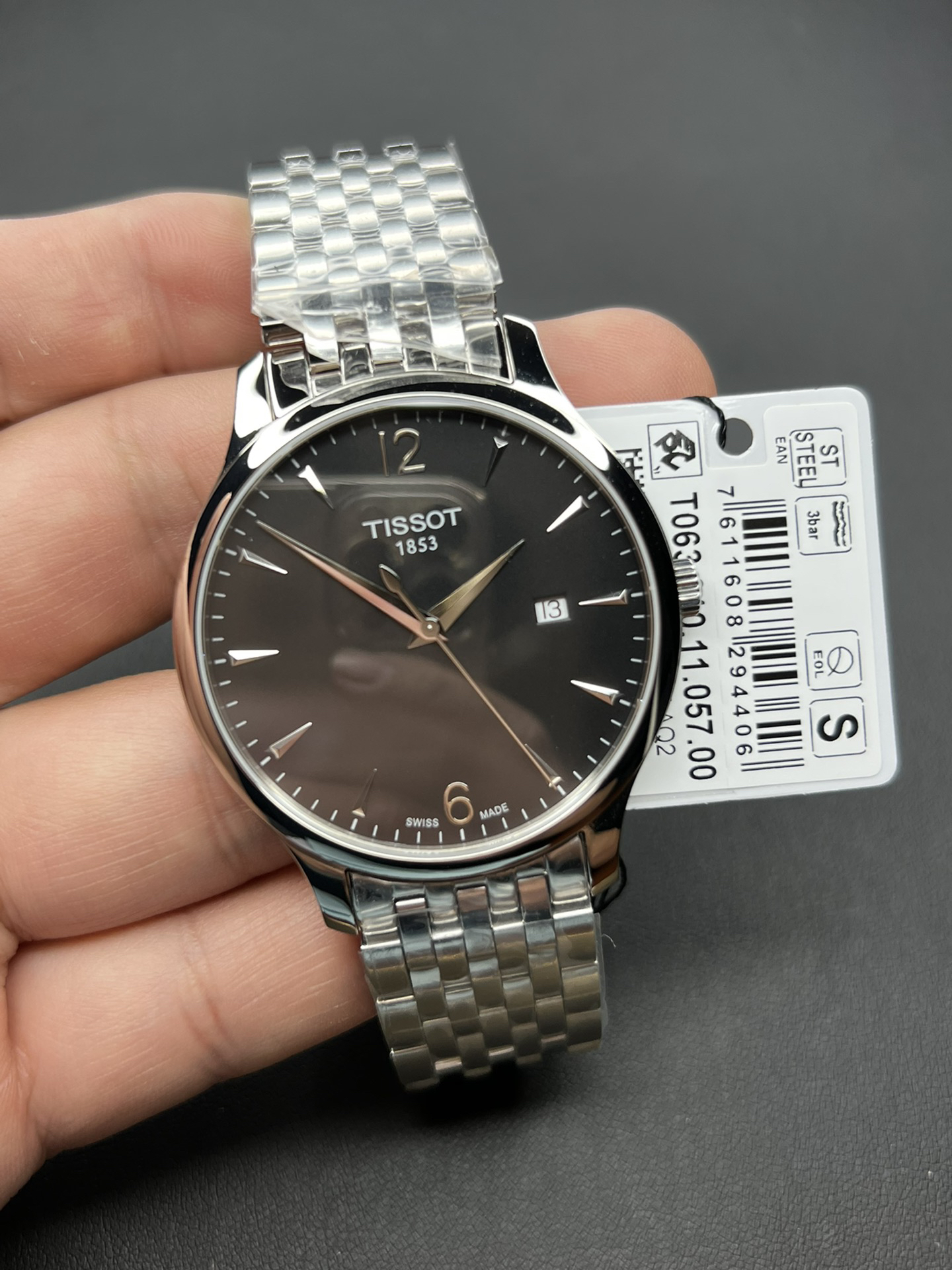 Tissot Tradition Anthracite Dial Men’s Watch T0636101106700