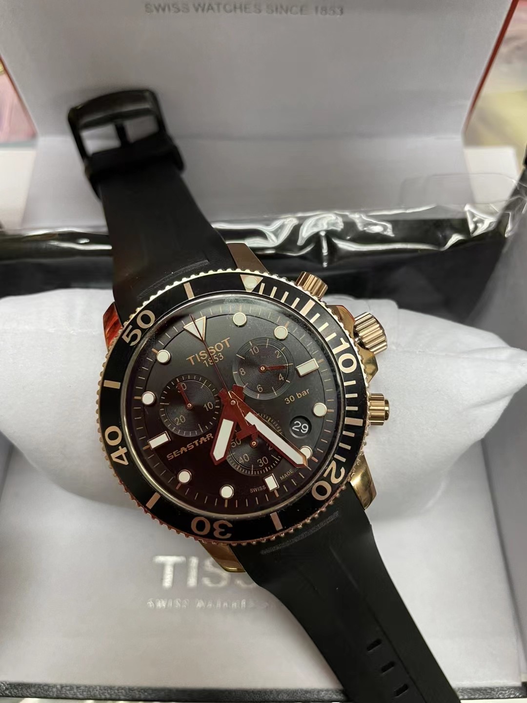 Tissot Seastar 1000 Chronograph Black/Rose Gold
