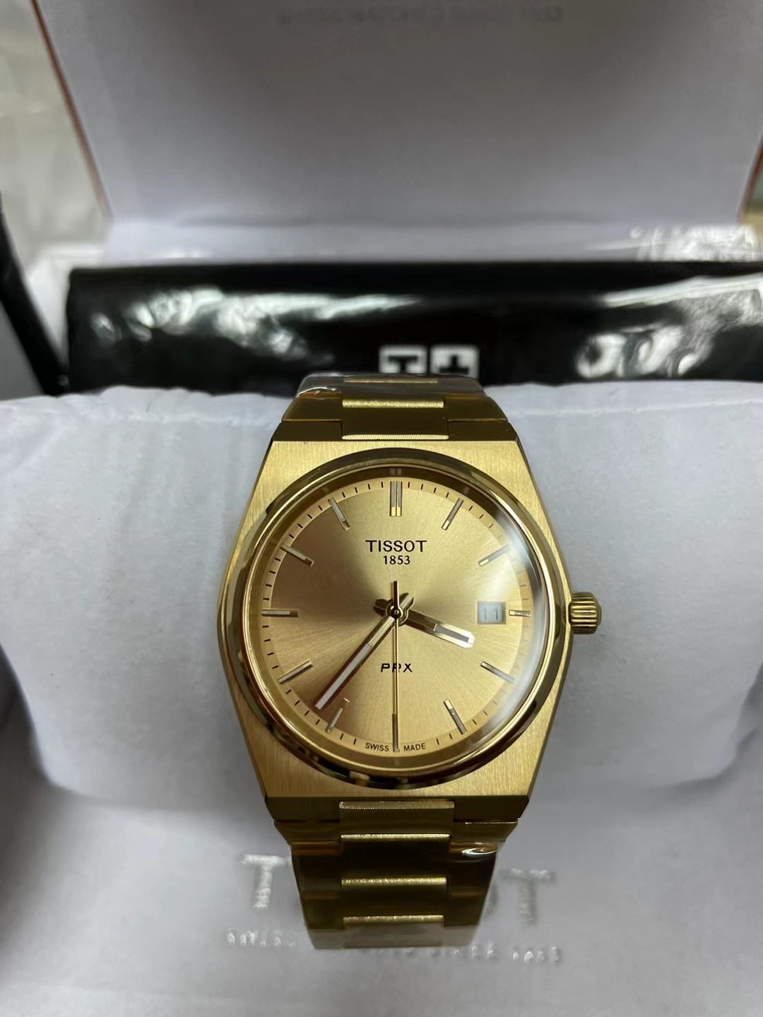 Tissot PRX T137.410.33.021.00 GP Quartz Gold Case Gold Band