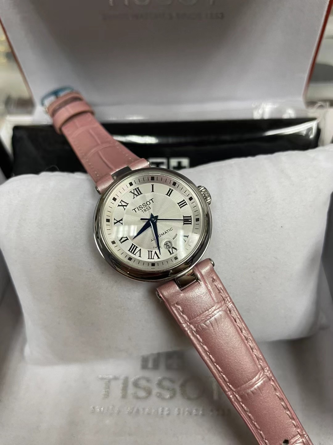 Tissot Bellissima automatic | Model T1262071601300 |pink leather strap