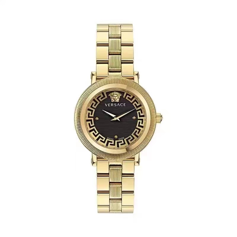 Versace Women’s Swiss Greca Flourish Gold Ion Plated