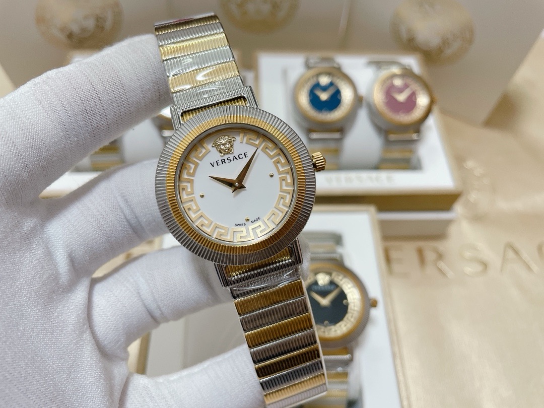 Versace ve3d00622 Greca Chic Watch 36mm white dial