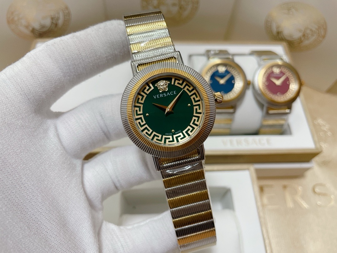 Versace ve3d00622 Greca Chic Watch 36mm green dial