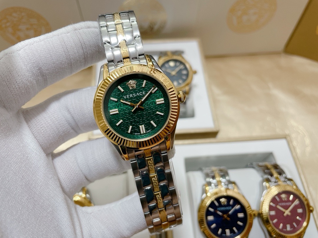 Versace Greca Time Gold Ladies Watchgreen dial