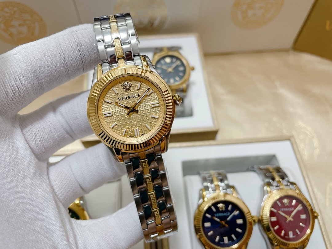 Versace Greca Time Gold Ladies Watch gold dial