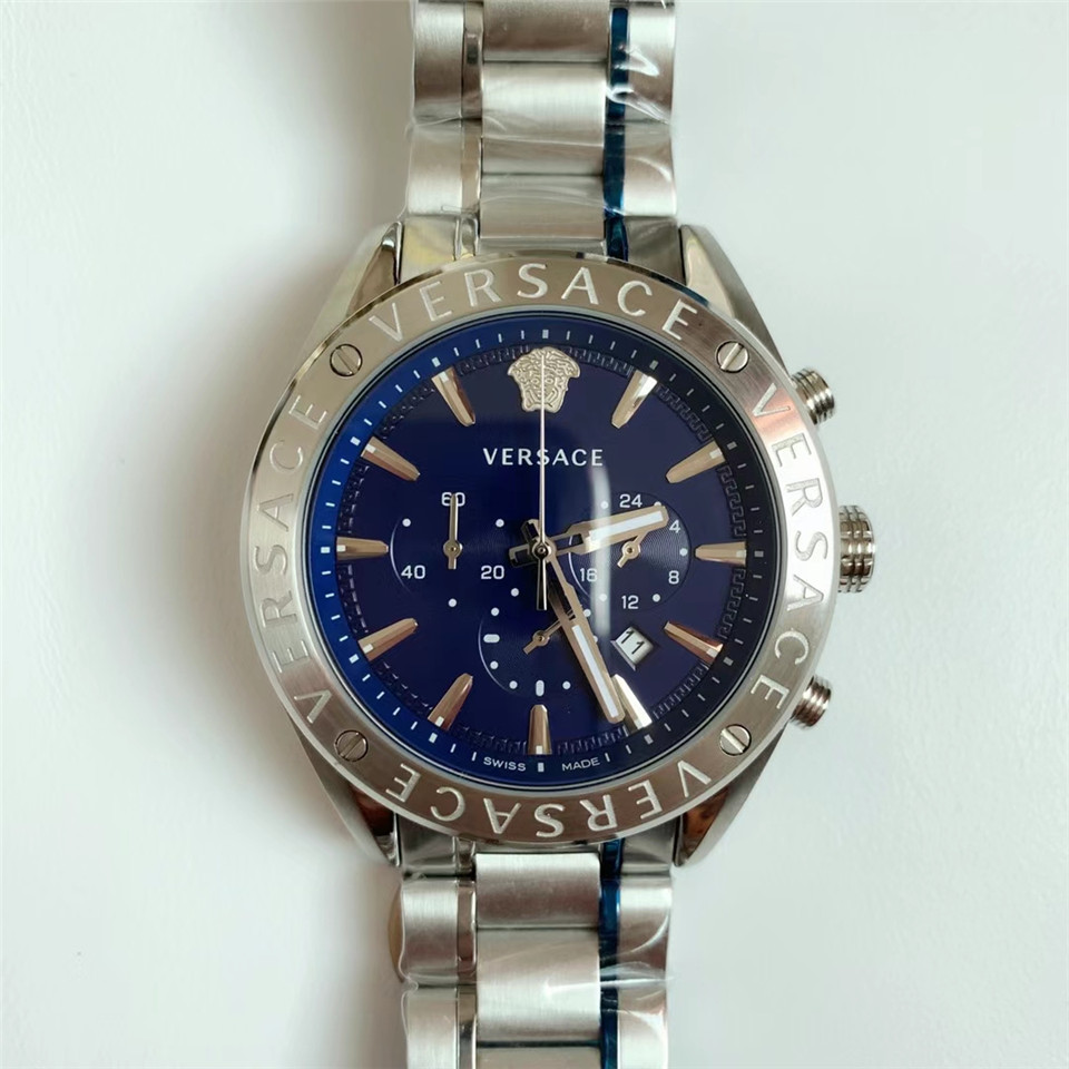 Versace Men’s V-Chrono 44mm Quartz Watch VEHB00519 DIAL  blue