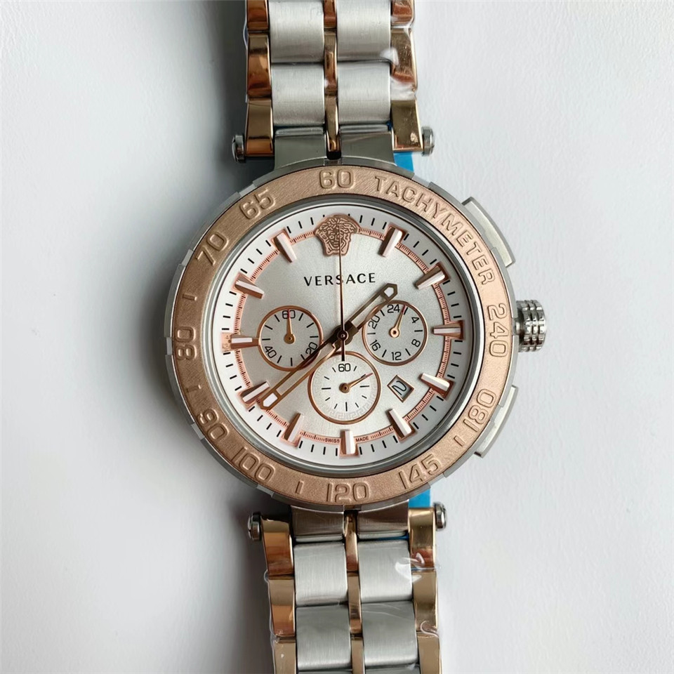 Versace gold Stainless Steel Reve VQZ Chronograph Men’s rose gold border
