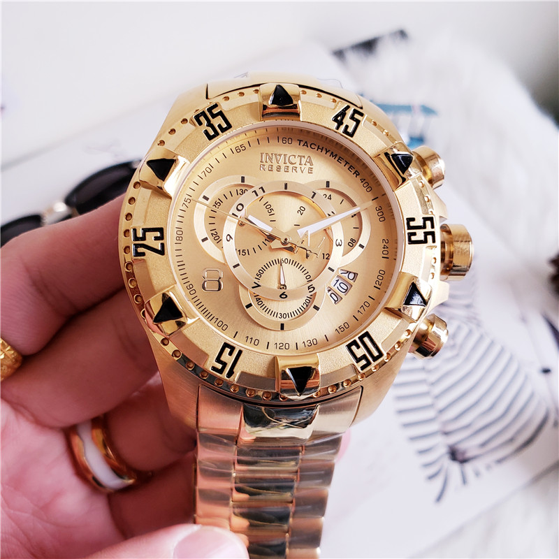 Invicta Excursion Swiss ETA G10.211 Caliber Men’s Watch – 52mm, Gold (6471)
