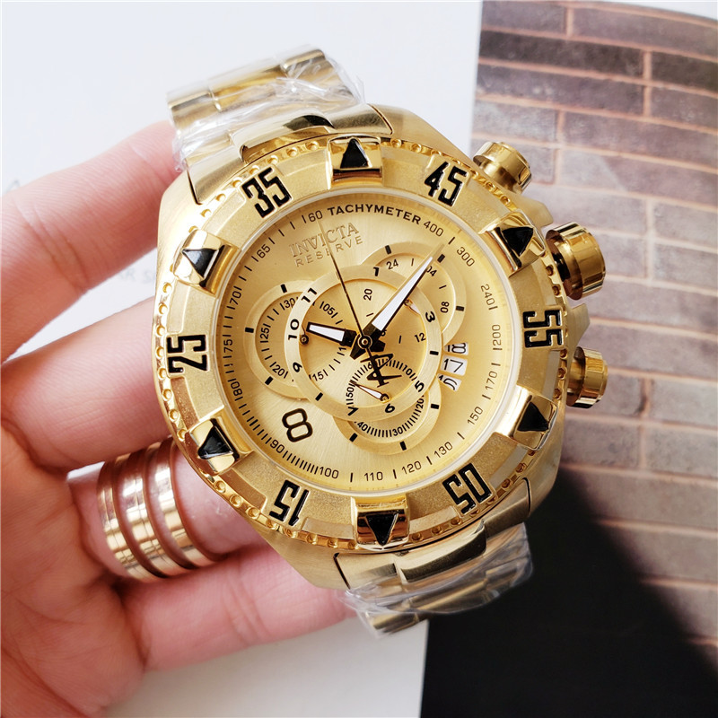 Invicta Excursion Swiss ETA G10.211 Caliber Men’s Watch – 48mm, Gold