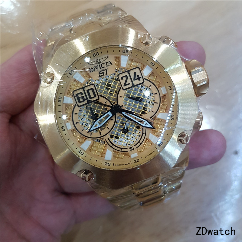Invicta S1 Rally Men’s Watch – 52mm, Gold (25295)