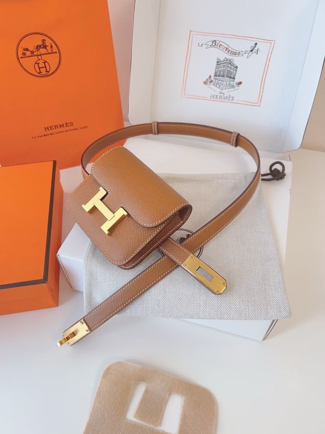 kelly belt high-end mini kangkang bag tofu bag 9