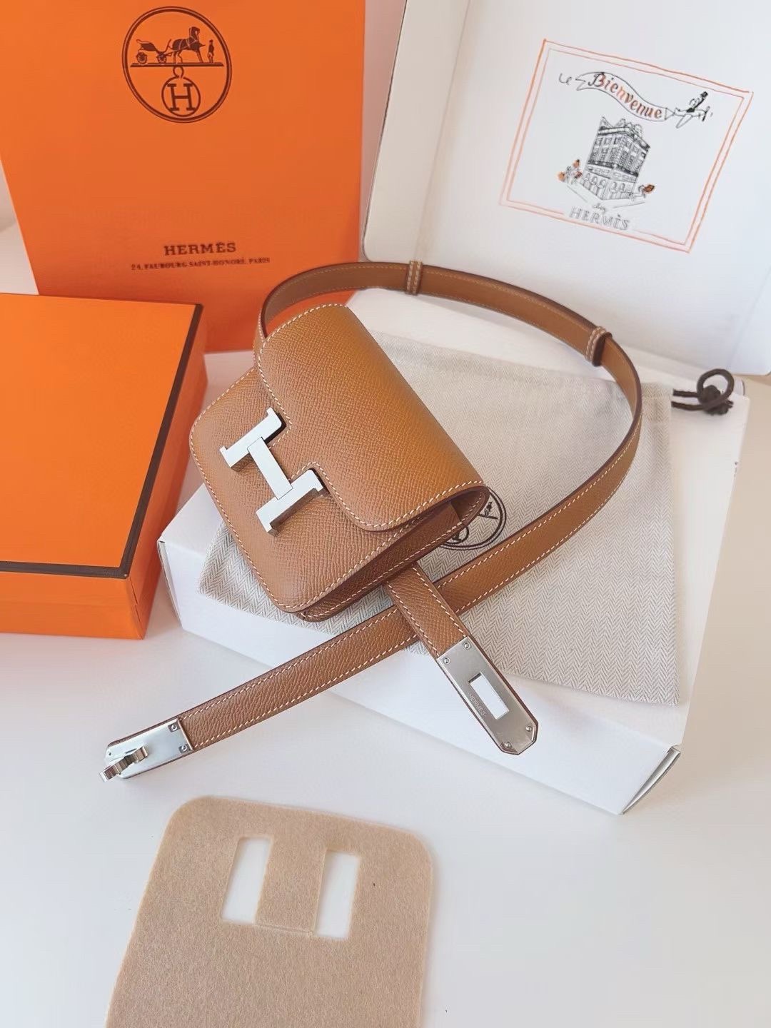 kelly belt high-end mini kangkang bag tofu bag 9