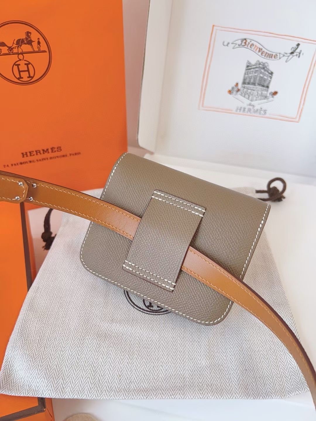 kelly belt high-end mini kangkang bag tofu bag 9