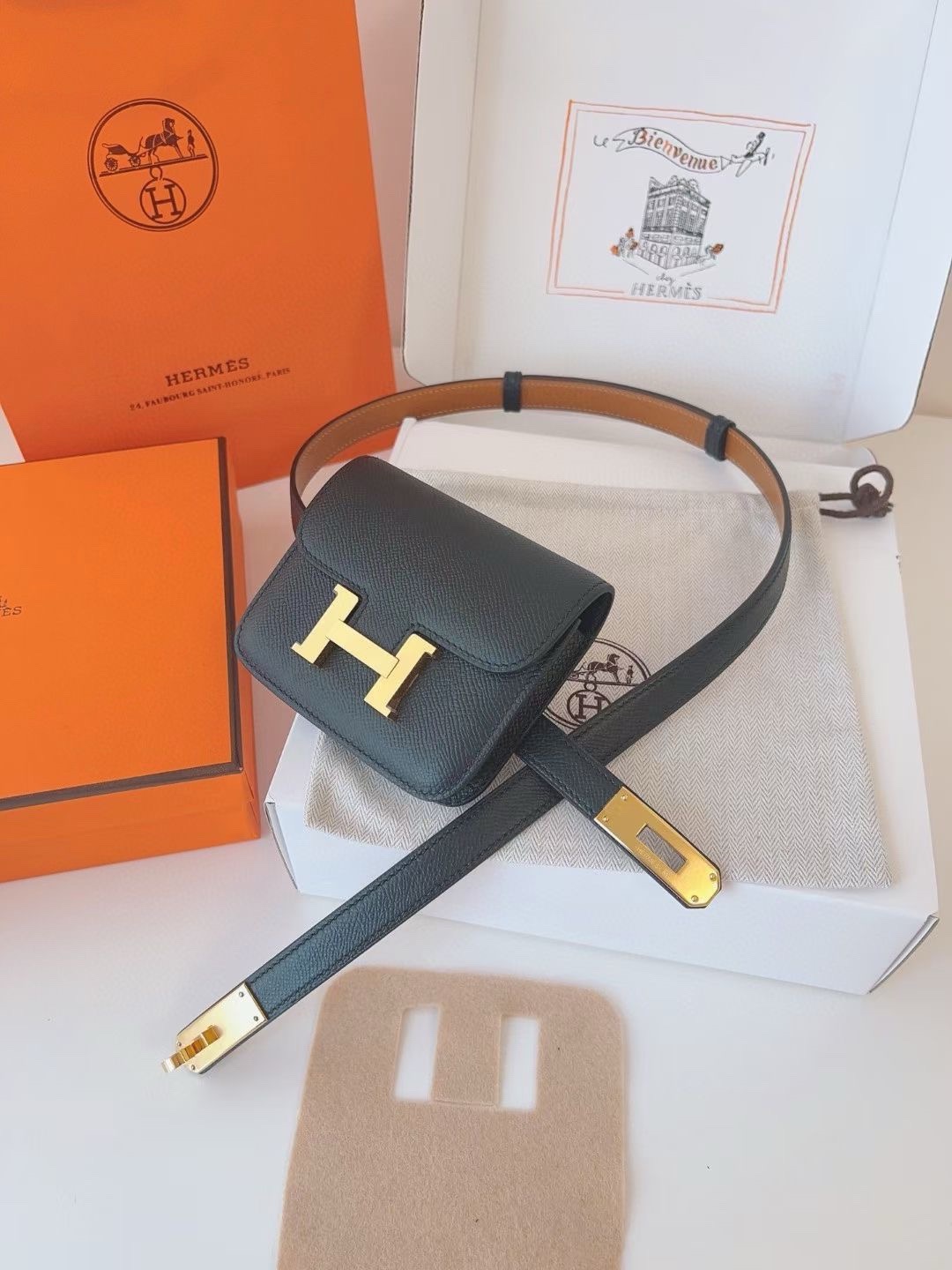 kelly belt high-end mini kangkang bag tofu bag 9